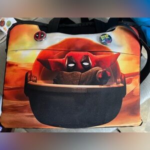 Deadpool Baby Yoda laptop bag